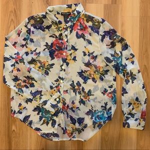 About a Girl Sheer Floral Blouse